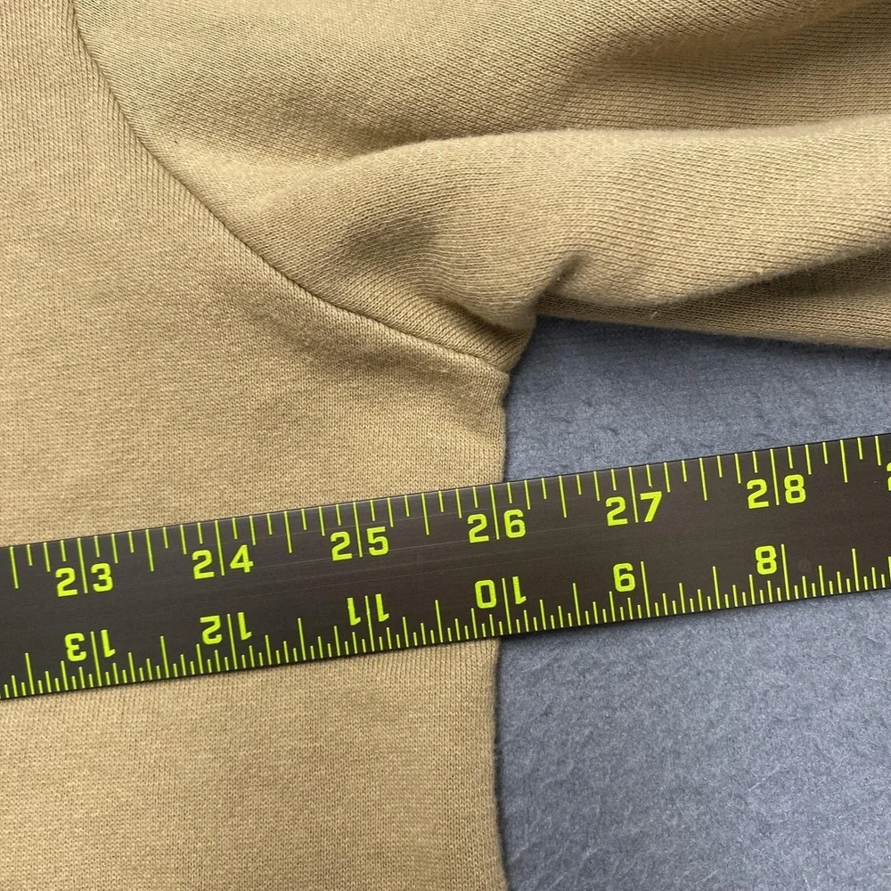 True Religion‎ Sweatshirt Mens 3XL Beige Pullover Fleece Lined Logo Graphic